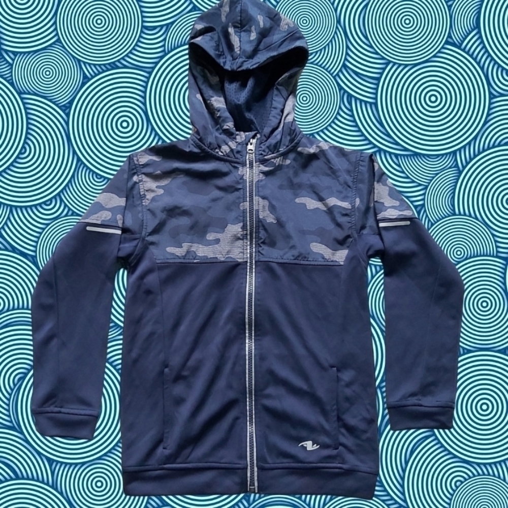 ATHLETIC Camo Hoodie with Reflective Piping